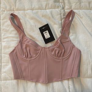 Fashion Nova pink Bustier Top